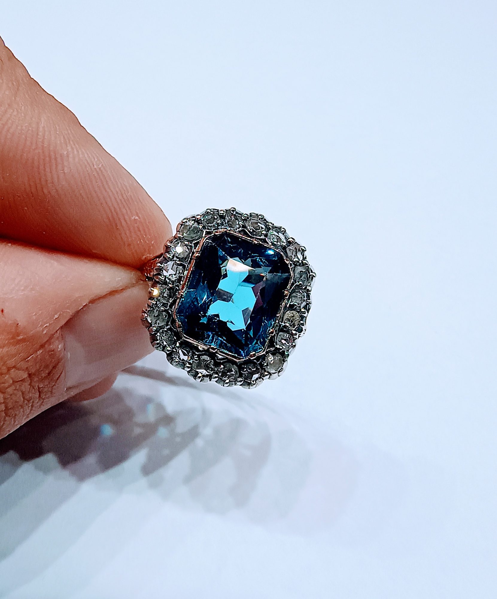 Anello Con Cristallo Trasparente, Anello Con Pietra Grande, Gioielli Da